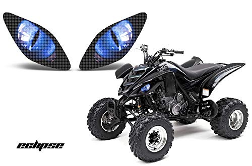 AMR Racing ATV Headlight Eye Graphics Decal Cover Compatible with Yamaha Raptor 660 20012005 Eclipse Blue - Image 1