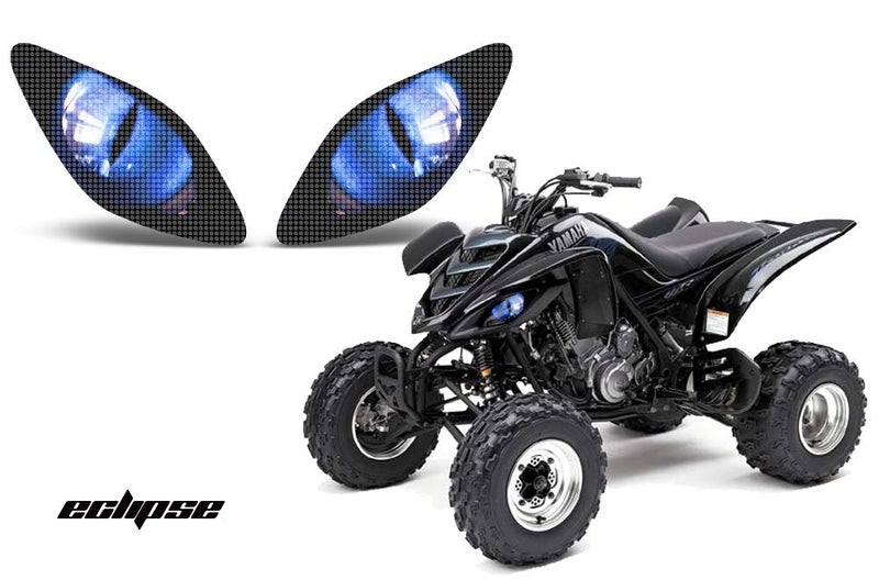 AMR Racing ATV Headlight Eye Graphics Decal Cover Compatible with Yamaha Raptor 660 20012005 Eclipse Blue - Image 3