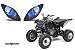 AMR Racing ATV Headlight Eye Graphics Decal Cover Compatible with Yamaha Raptor 660 20012005 Eclipse Blue - Image 2