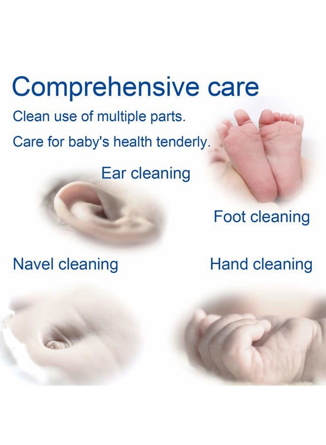 Aurasin Baby Cotton Swabs, Paper Sticks Cotton Buds for Baby Ear Nose Clean-200Pcs(Spiral & Round) - Image 4