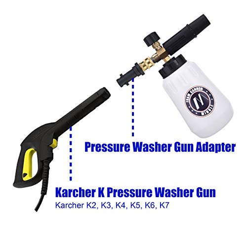 M MINGLE Foam Cannon, Compatible with Karcher K2, K3, K4, K5, K6, K7 Pressure Washer, with 5 Nozzle Tips, 1/4 Inch Quick Connector - Image 3