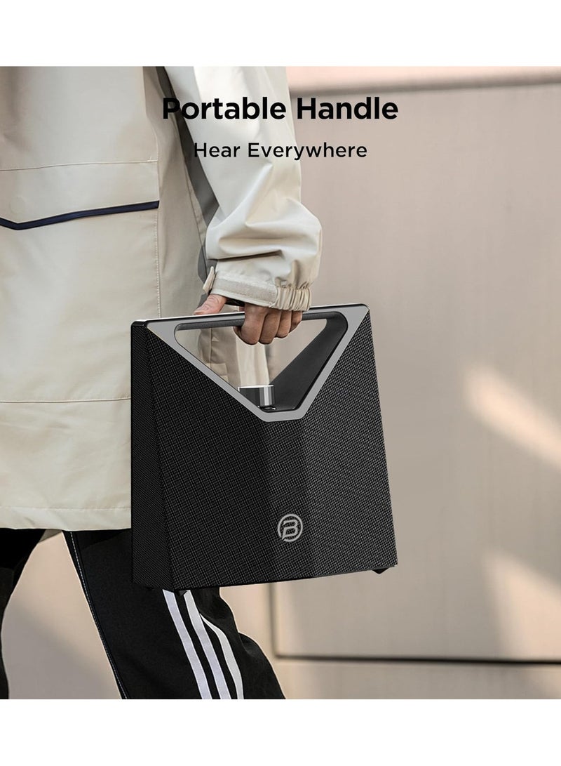 BUGANI Brief Plus Bluetooth Speaker Portable 80W, 12H Long Playtime, Bluetooth Broadcast 100+ Connection, Supports AUX/USB, Outdoor Speaker for Camping, Beach, Party - Image 2