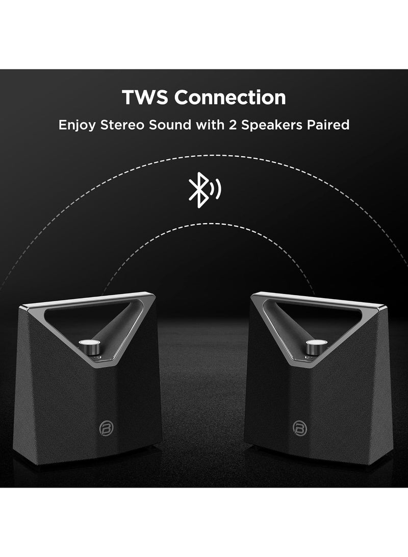 BUGANI Brief Plus Bluetooth Speaker Portable 80W, 12H Long Playtime, Bluetooth Broadcast 100+ Connection, Supports AUX/USB, Outdoor Speaker for Camping, Beach, Party - Image 4