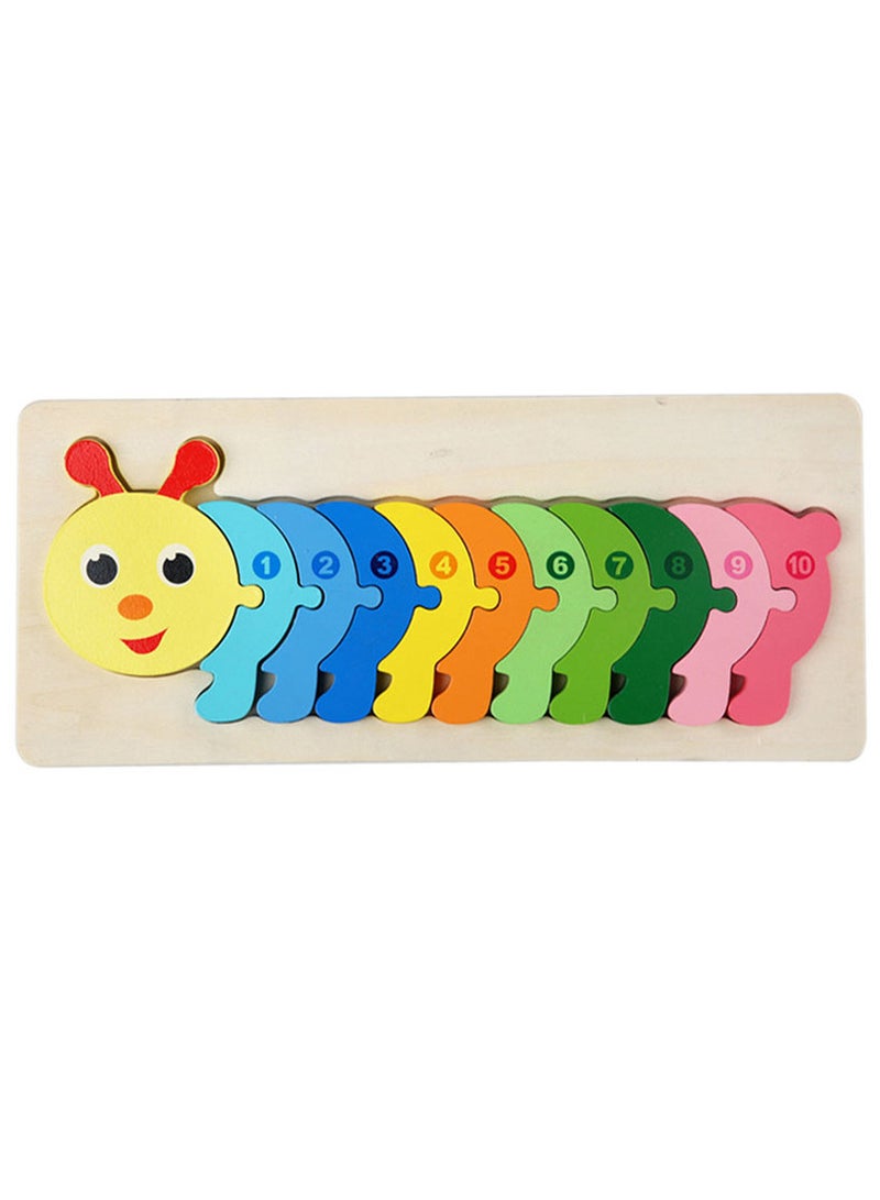 3d Educational Wooden Worm Toy - Image 1