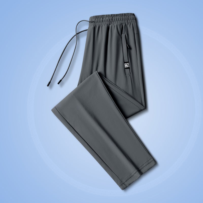 Straight-Leg Men'S Casual Pants Long Pants Youth Trendy 2025 Ice Silk Long Pants Sports Pants Women