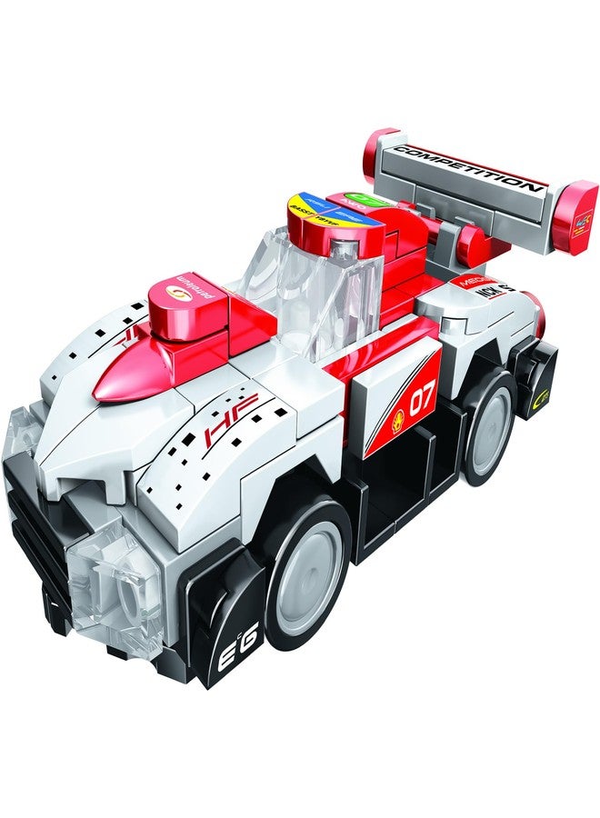 ThinkerPlace 8-in-1 Super Racing Car White Star (98 Pieces) | Learn About Speed | Building Block Set for Kids Age 6+ | STEM Educational Toy | Build, Collect & Create Robot | Science & Learning Toy - Image 3