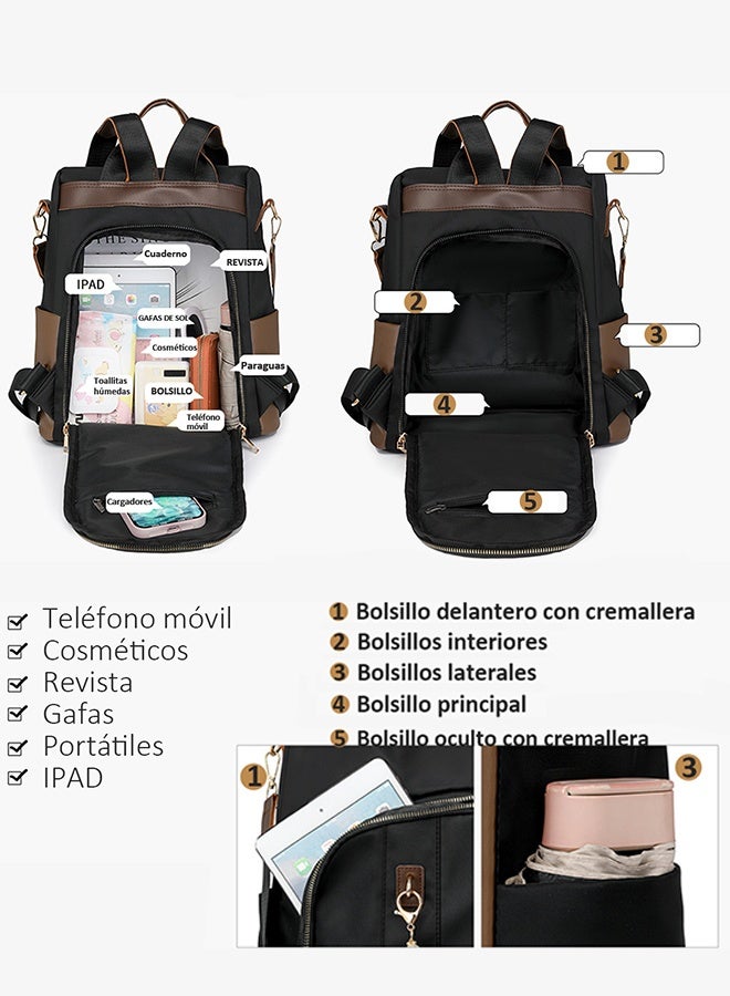 حقيبة ظهر غير رسمية للنساء، حقيبة ظهر للسفر، حقيبة ظهر مقاومة للسرقة، حقيبة كتف للكلية، العمل، الأنشطة الخارجية - Image 2