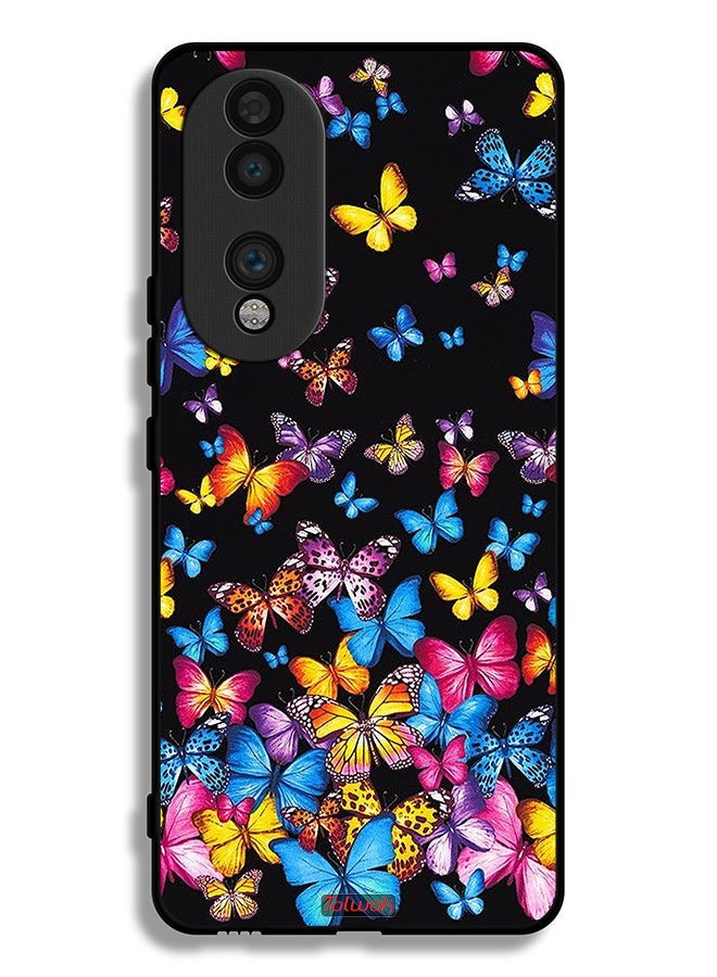Tolwak Honor 70 Protective Case Cover Colorful Butterflies - Image 2