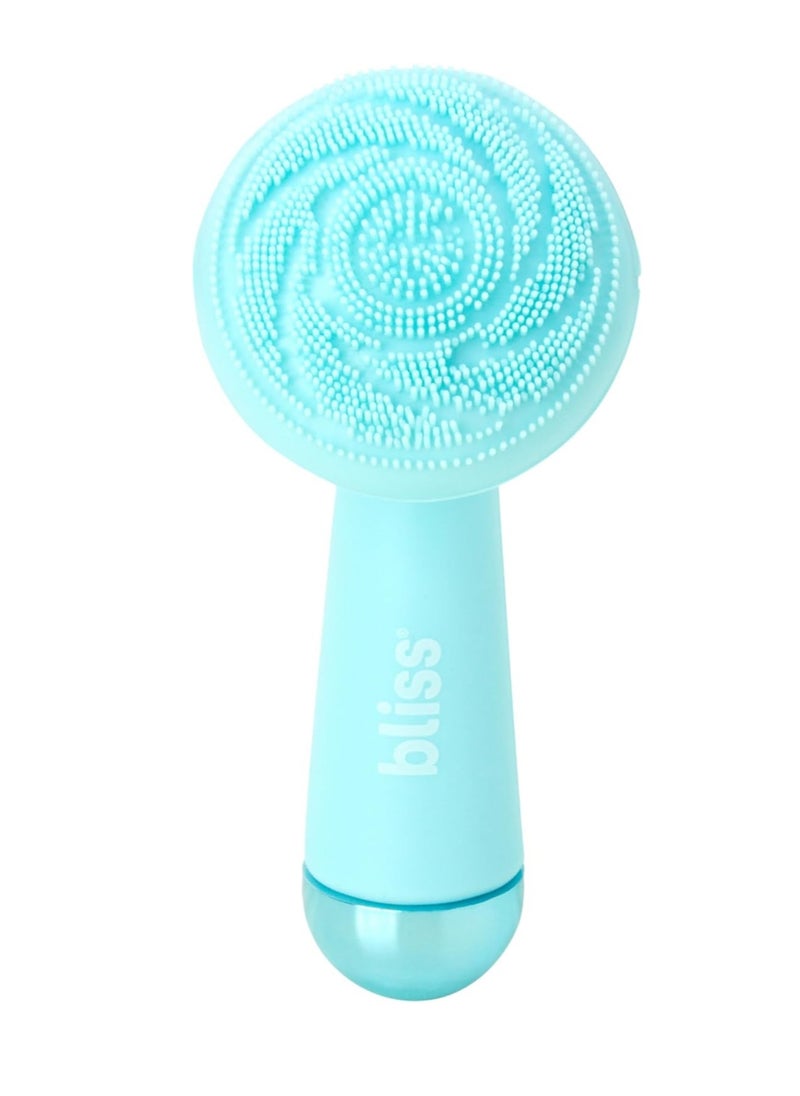 BLISS Bliss Facial Cleansing Brush - Electric Silicone Face Scrubber - Facial Massaging and Rejuvenating Skin Scrubber with 4 Modes, Size, Light Blue  - Image 1