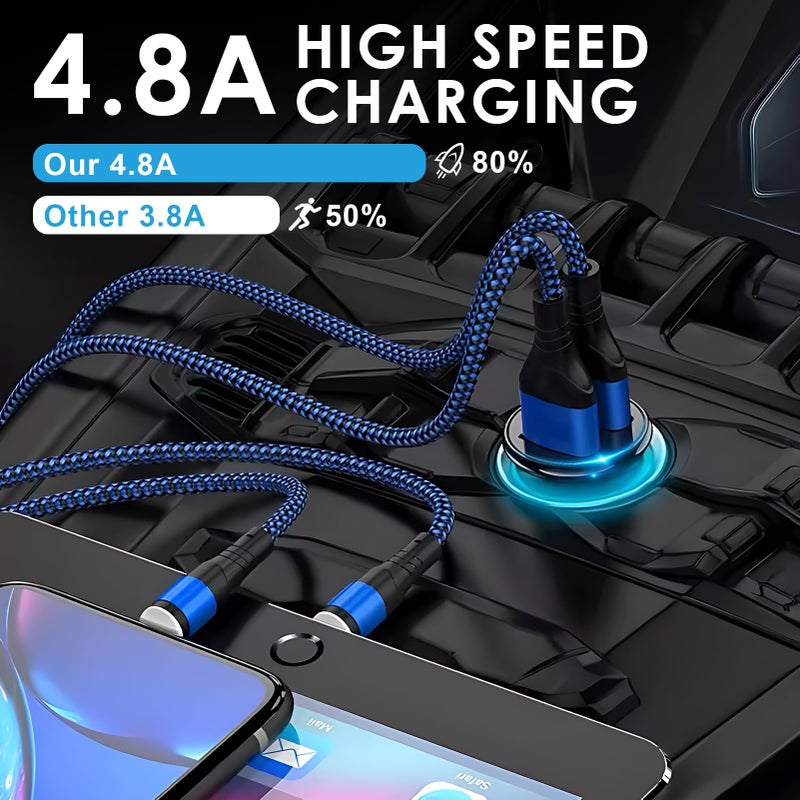 CJMUQHEHH 2 Pcs USB Car Charger, 15 W/3.1A Fast Car Charger Mini Cigarette USB Adapter Quick Charge for iPhone 17 Pro/16/15/14/13/12, Samsung Galaxy S25/S24/S23/S22/S21/A17/A16/A56/A55/A36【black】 - Image 4