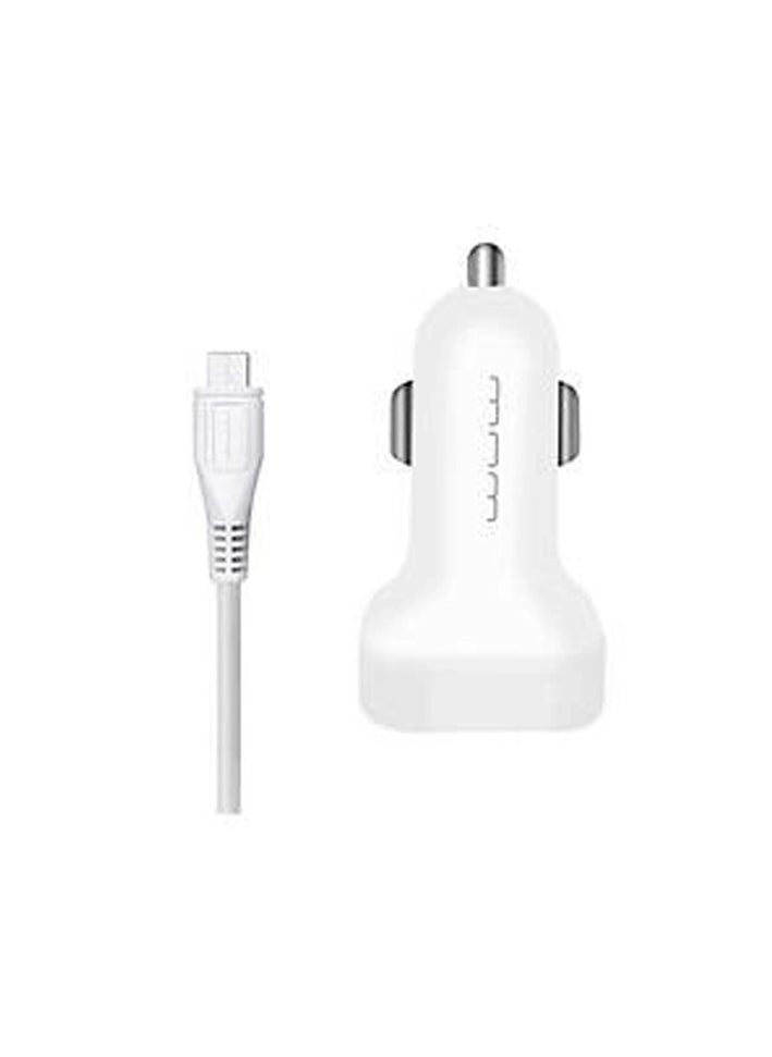 WUW 2.4A Fast Dual USB Car Charger Set with Micro-USB Cable  - Image 2