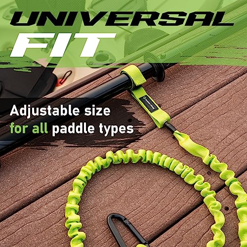 Gradient Fitness 2 Pack Kayak Paddle Leash, 5-8 Feet Stretchable Paddle Strap with Carabiner Secure Leash Lanyard Rope for SUP Kayak Canoe Paddle Fishing Pole Rod - Image 3
