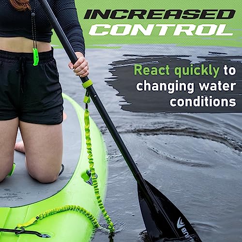 Gradient Fitness 2 Pack Kayak Paddle Leash, 5-8 Feet Stretchable Paddle Strap with Carabiner Secure Leash Lanyard Rope for SUP Kayak Canoe Paddle Fishing Pole Rod - Image 5