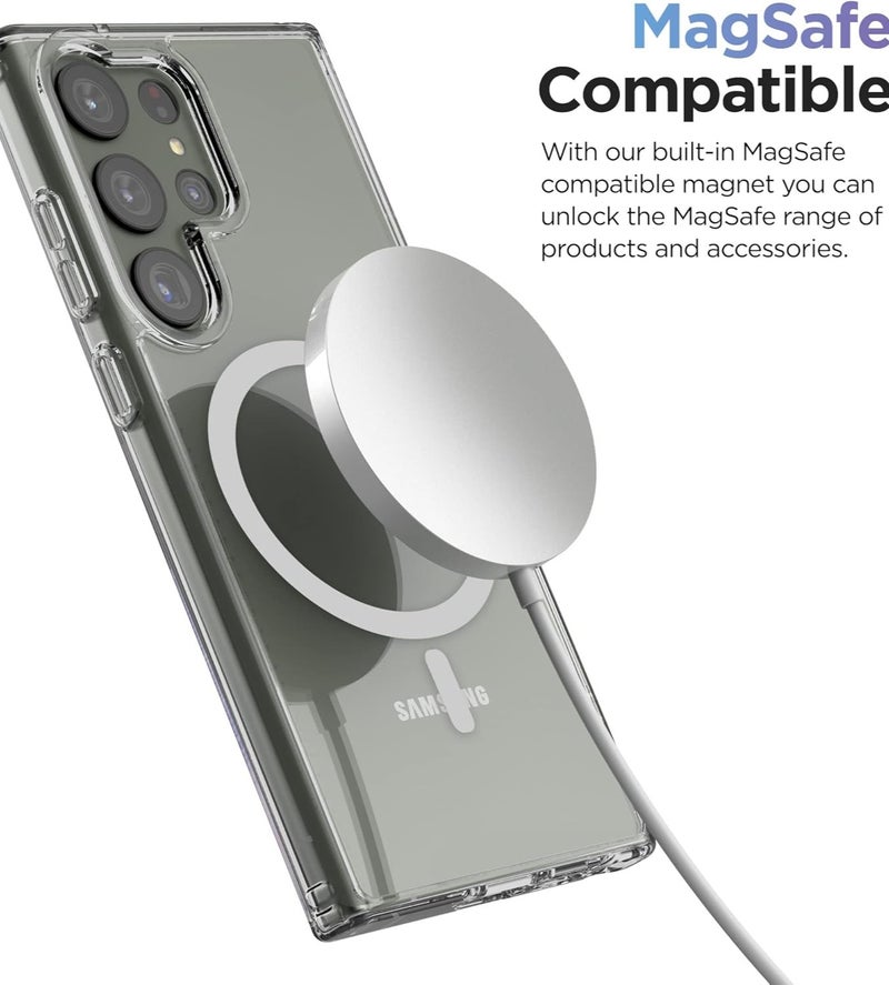 أتش أم سي غطاء خلفي شفاف ماج سيف لهاتف سامسونج S24 ألترا - Image 1