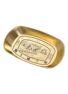Hanghaijia Gold Tinplate Outdoor Products Camping Tableware, Home Kitchen Fruit Dried Fruit Food Vegetable Storage Tray  - Image 1
