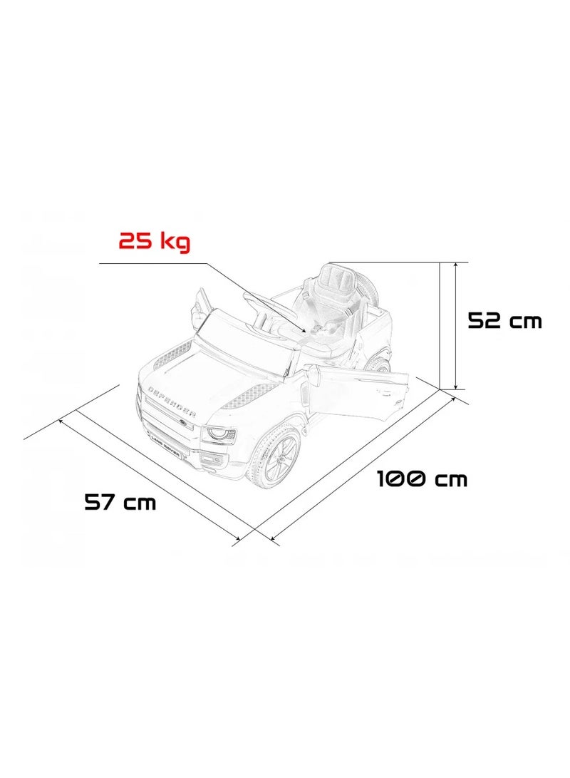 Land Rover Defender Licensed 12V Electric Ride-On Car with Remote Control, Orange - Image 4