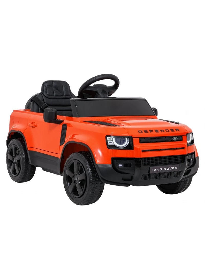 Land Rover Defender Licensed 12V Electric Ride-On Car with Remote Control, Orange - Image 5