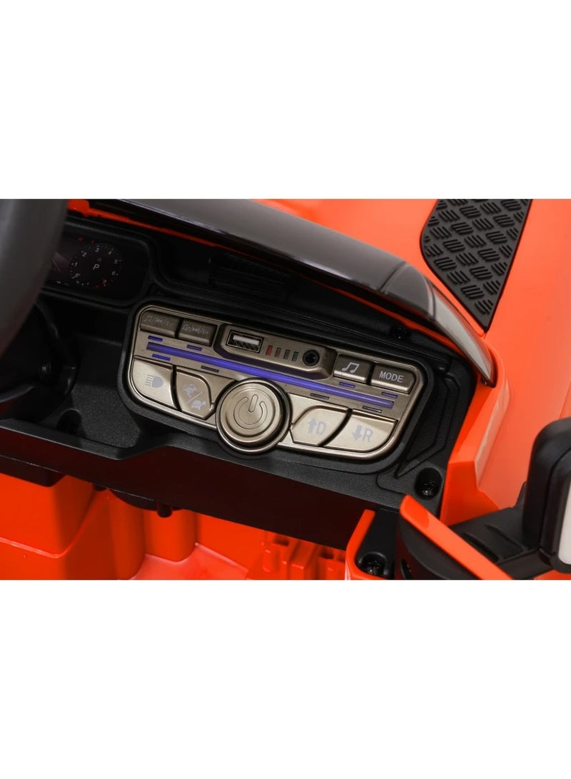 Land Rover Defender Licensed 12V Electric Ride-On Car with Remote Control, Orange - Image 3