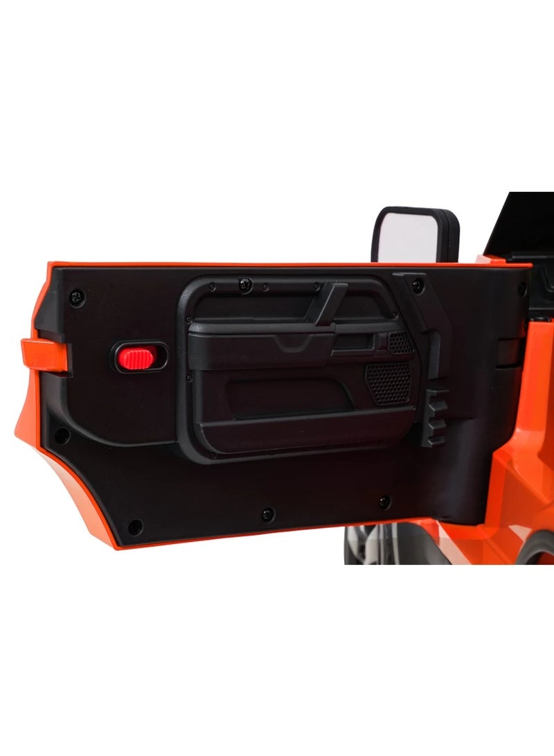 Land Rover Defender Licensed 12V Electric Ride-On Car with Remote Control, Orange - Image 2