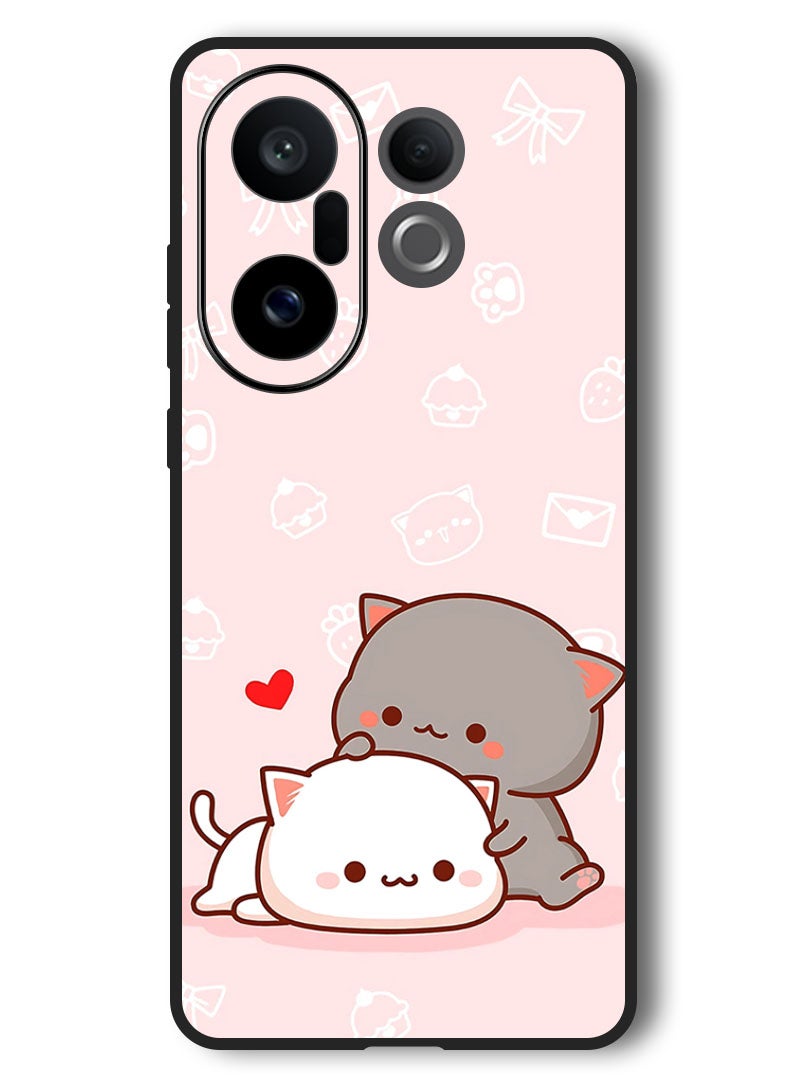 Theodor Case Compatible with Vivo X200 FE 6.31 Inch Protection Shockproof Bumper Cover Cat Lovers - Image 1