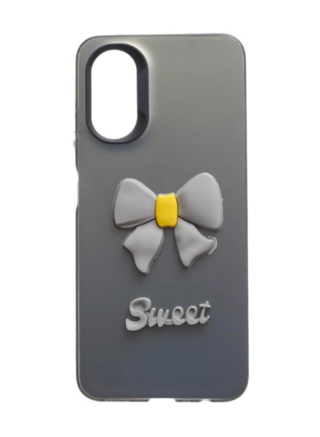 Plastic Back Cover For Oppo A17, Gray - Image 3