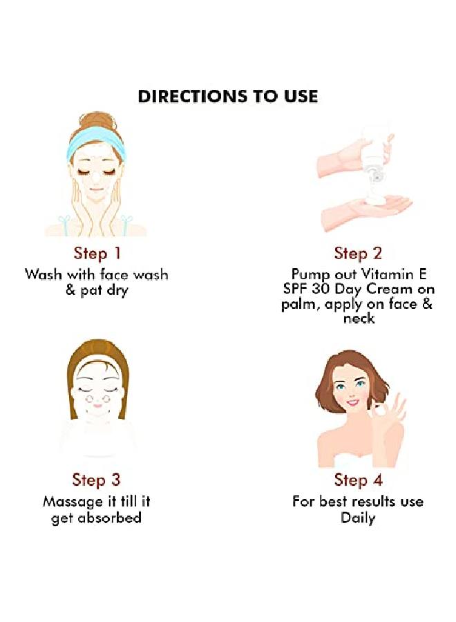 INATUR كريم نهاري بفيتامين E واقي من الشمس SPF 30 مرطب 50 جرام | ناعم مهدئ ومضيء للبشرة | إشراقة وتألق | لجميع أنواع البشرة | 100% خالي من البارابين والكبريتات - Image 5