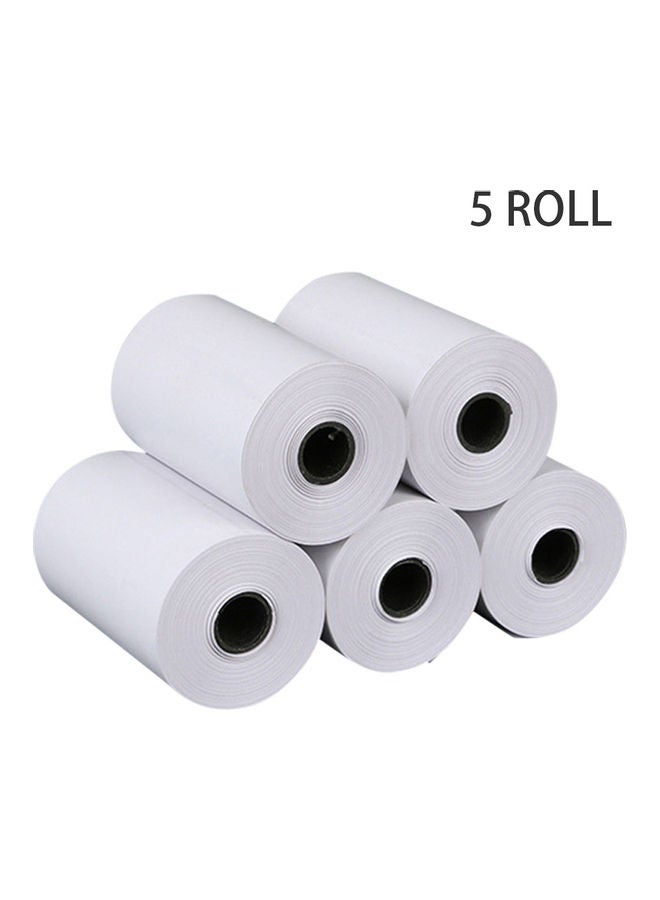 5-Piece White Thermal Paper Roll - Image 5