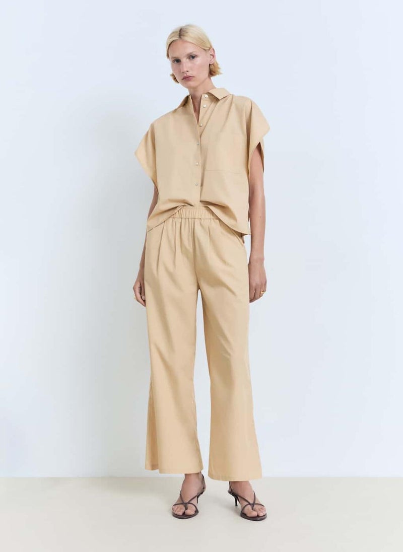 MANGO Straight-Cut Crop Trousers  - Image 4