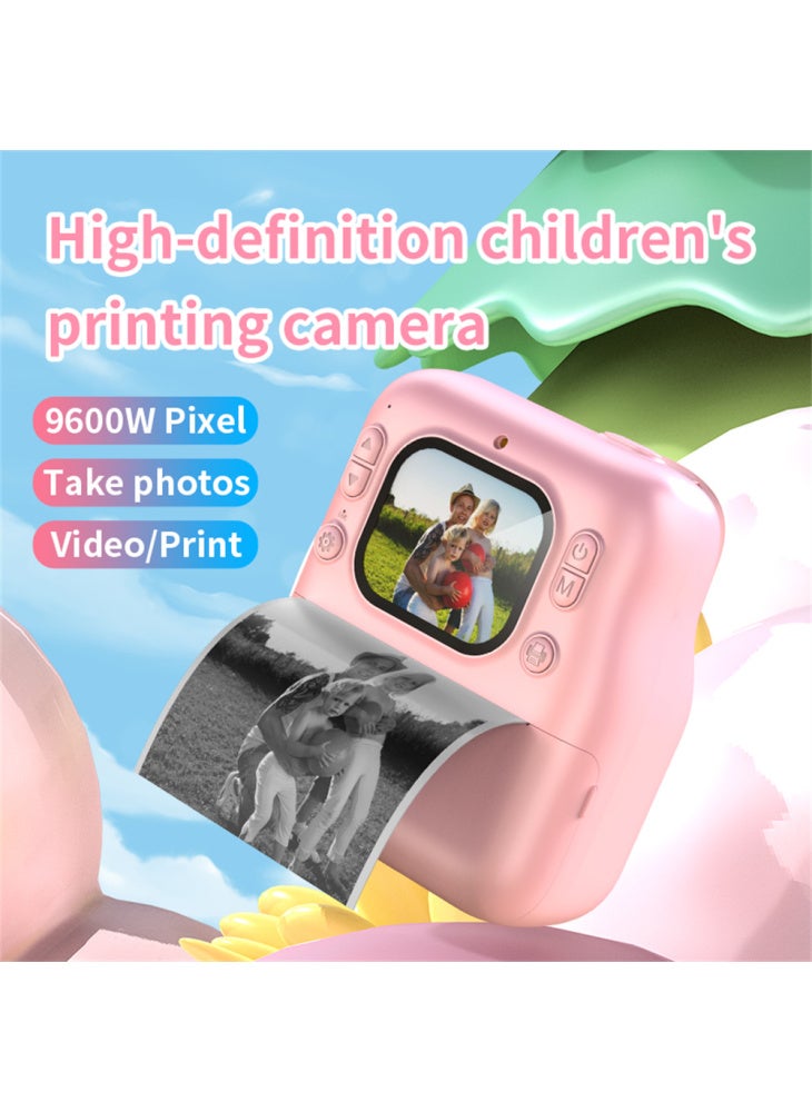 Generic Y300H 2.0 Inch IPS Screen Portable Instant Print Digital Camera HD Video Recorder for Children - Pink - Image 3