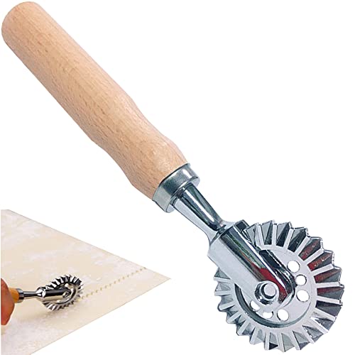 MTOMDY Pastry Wheel Cutter,Pastry and Pasta Cutter Wheel,For Ravioli, Pasta, Dumplings Lasagna, Pierogi - 6.7" Diameter - Image 1