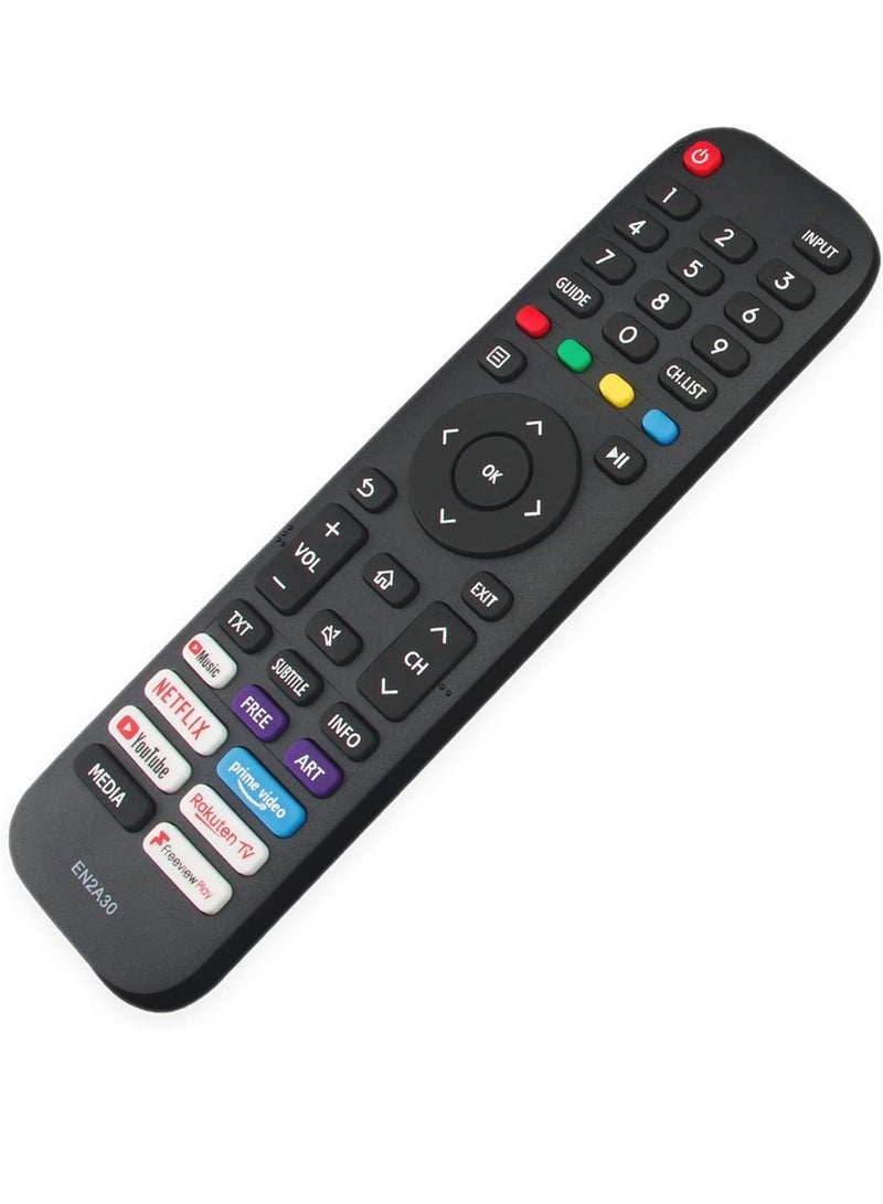 PopZa Remote Control Suitable for Hisense 4K UHD TV EN2A30 55A7300F 65A7300F 43AE7200F 50AE7200F 55AE7200F 65AE7200F 55AE7400 65AE7400 43A7500F 6500F 65A7500F 6500F A7500 with battery - Image 3