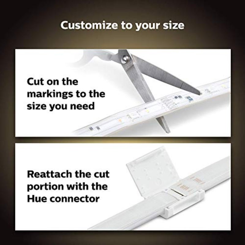 Philips 929002269105 Hue Uae Lightstrip Plus V4 Apr 2M Base Kit White And Colour Ambiance Bluetooth ZiGBee Compatible Hue Bridge Optional, Works With Alexa Google Assistant - Image 3