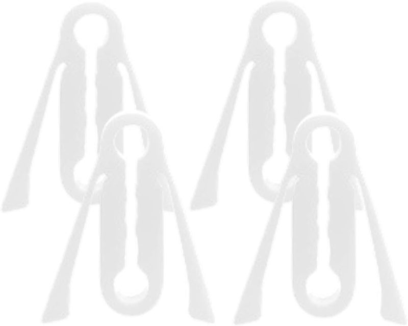 White Car Door Latch Protector 4PCS Adhesive Shock Absorber Noise Reduction Kit - Image 1