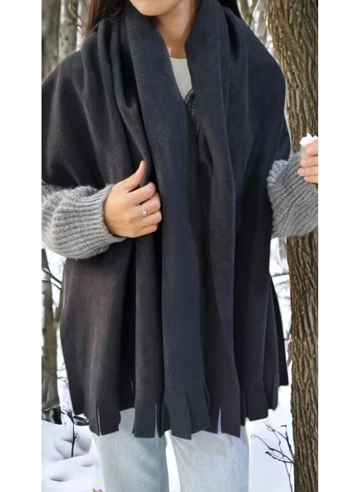 Uniquerrs Women's Winter Tasseled Fleece Shawl