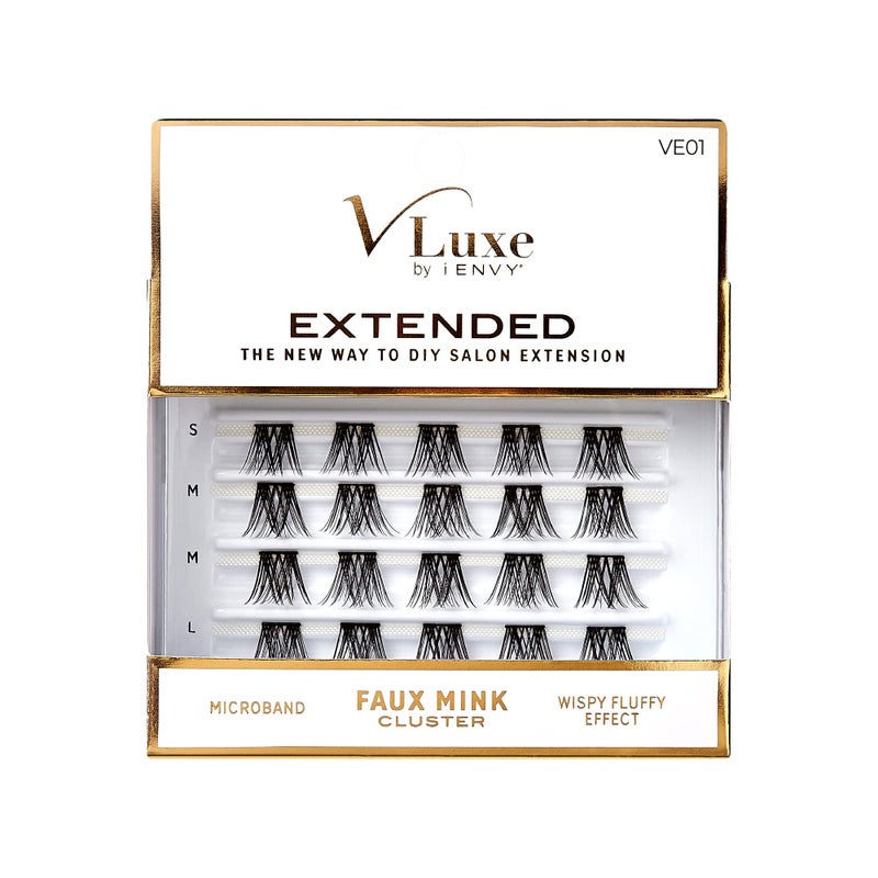 i.Envy i•ENVY DIY Eyelash Extension Demi Extended - Featherlight Synthetic Reusable Artificial Eyelashes Multipack Lash Clusters - Image 1