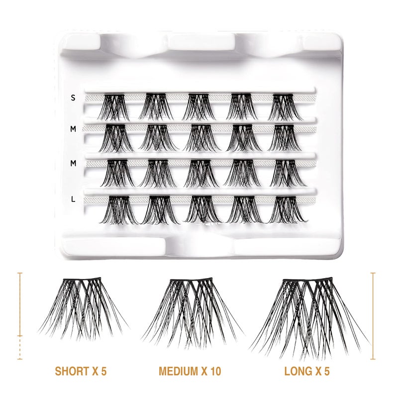 i.Envy i•ENVY DIY Eyelash Extension Demi Extended - Featherlight Synthetic Reusable Artificial Eyelashes Multipack Lash Clusters - Image 2