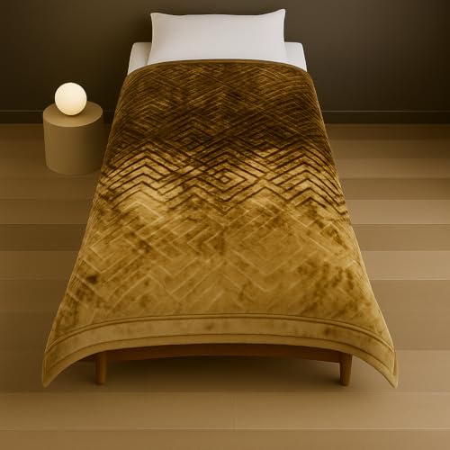 Nivasam Premium Single Bed Mink Blanket | 1.6 kg | Ultra-Soft | Plush & Warm | Modern Designer Winter Blanket for All Seasons (Mocha Harmony) - Image 2