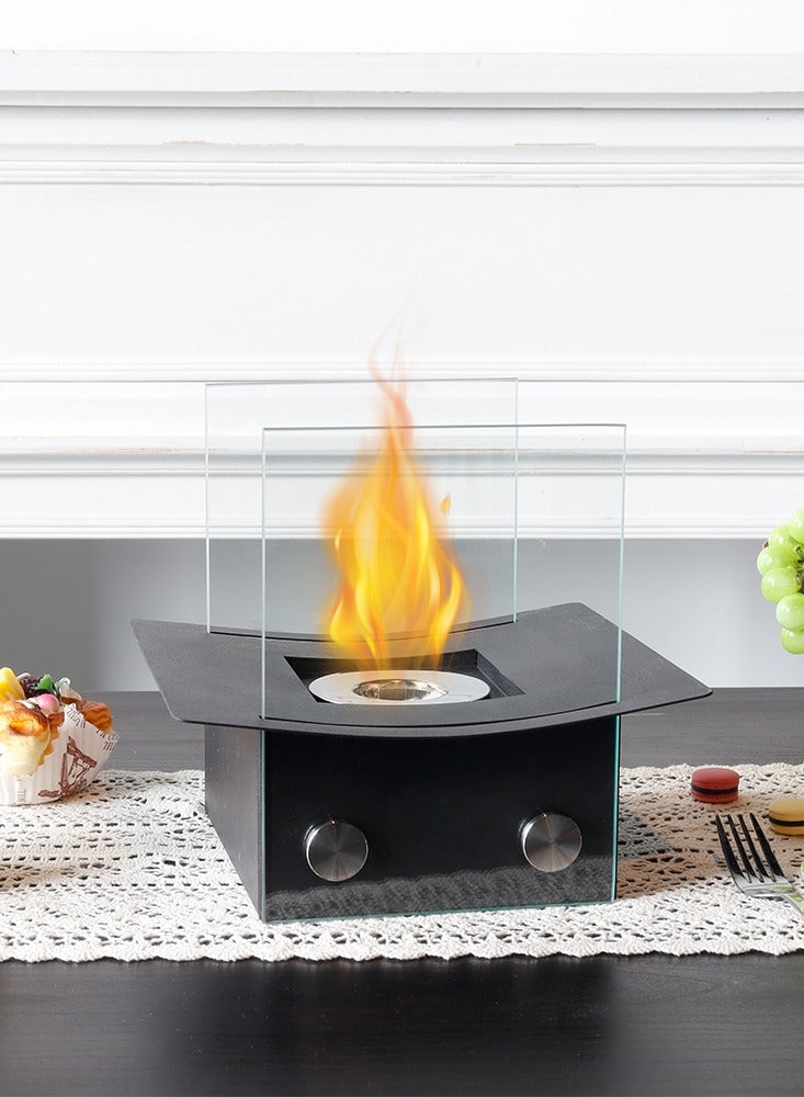 JHY DESIGN 20cm Portable Fire Bowl, Clean Burning Bio Ethanol Tabletop Fireplace with Vent, Suitable for Indoor and Outdoor Parties and Events - Image 1
