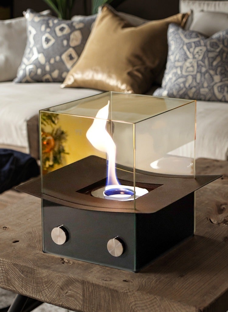 JHY DESIGN 20cm Portable Fire Bowl, Clean Burning Bio Ethanol Tabletop Fireplace with Vent, Suitable for Indoor and Outdoor Parties and Events - Image 4