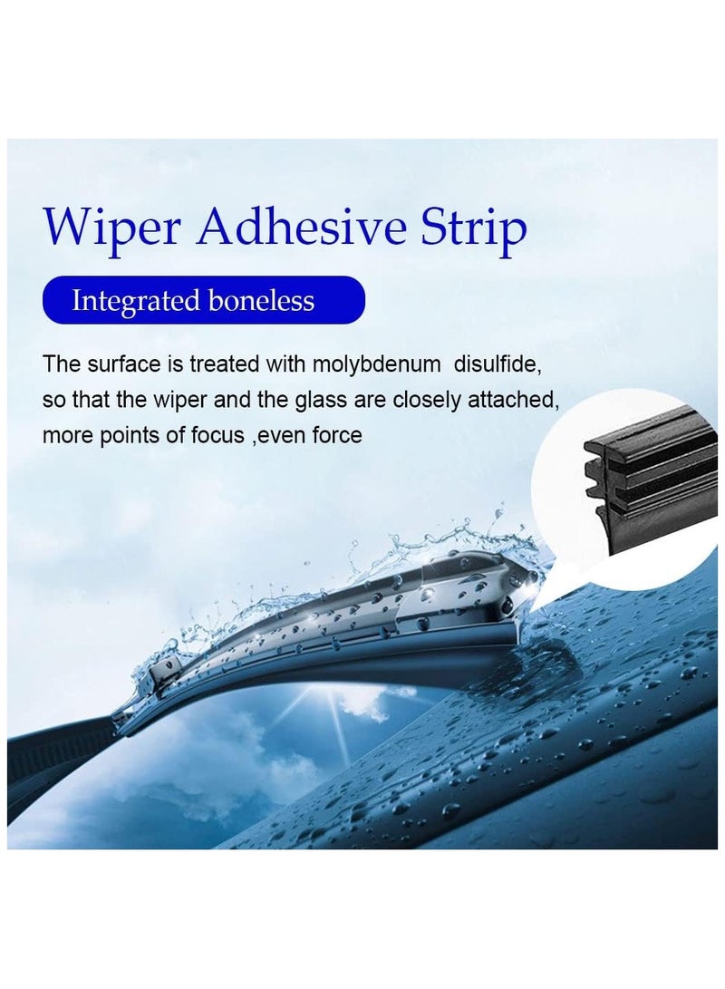 10Pcs Windshield Wiper Blades Refills, DIY Frameless Window Boneless Insert Silicone Strips, Automotive Replacement Windshield Wiper Blades for Most Vehicles (26 INCH) - Image 5