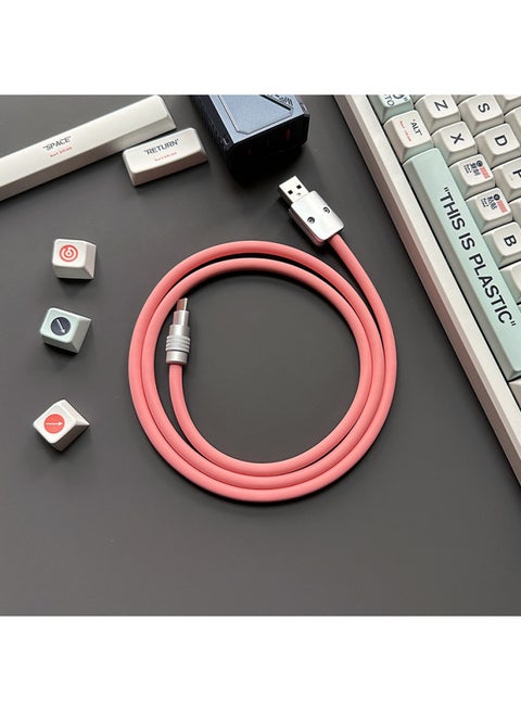 Super Soft Silicone Data Cable For Apple For Iphone For Huawei For Xiaomi OPPO Mobile Phone Tablet PD Super Fast Charging-Color:2 M USB To For Iphone 12W-Model:Pink