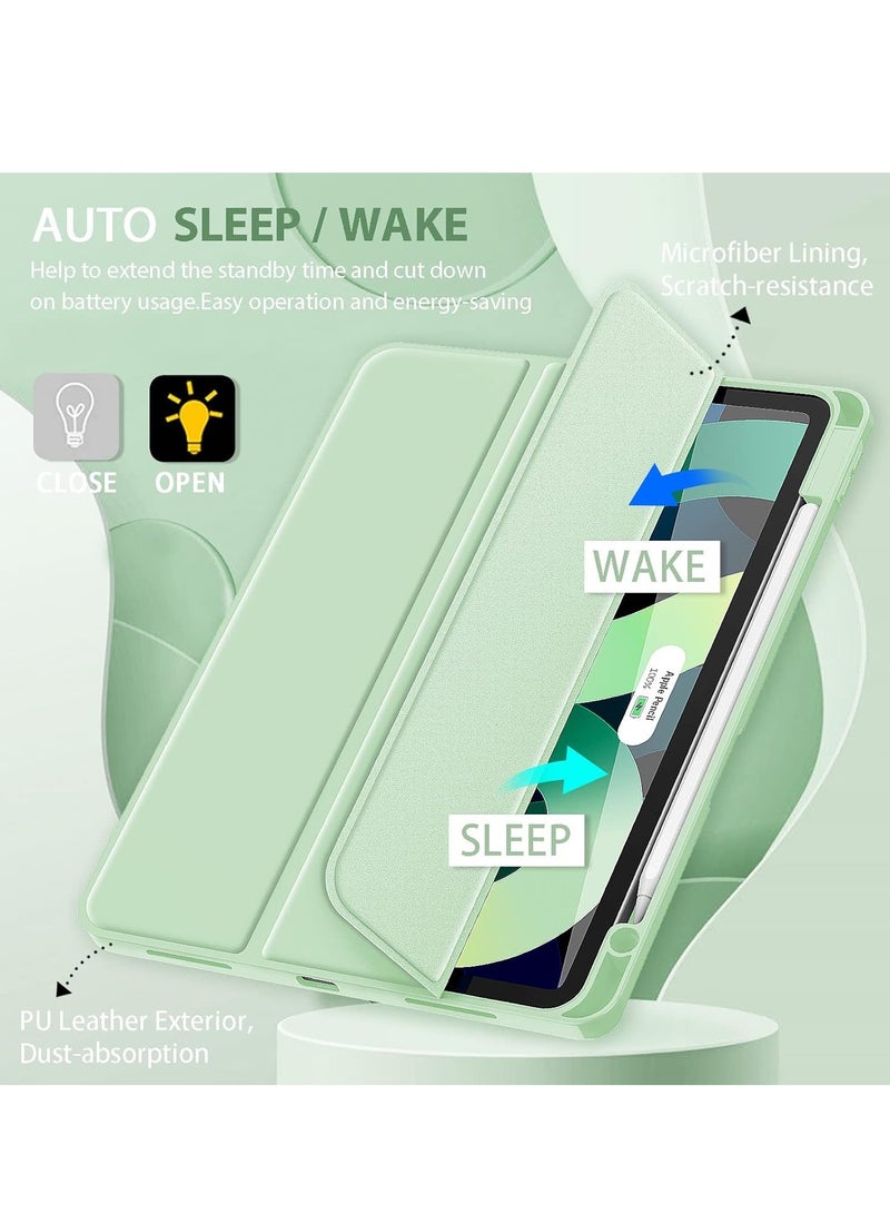 ELTRAZONE Smart iPad Air Case - Compatible with 6th Gen 11-Inch (2024), 5th Gen & 4th Gen 10.9-Inch (2022/2020) - Touch ID Support, Auto Wake/Sleep - Matcha Green - Image 5