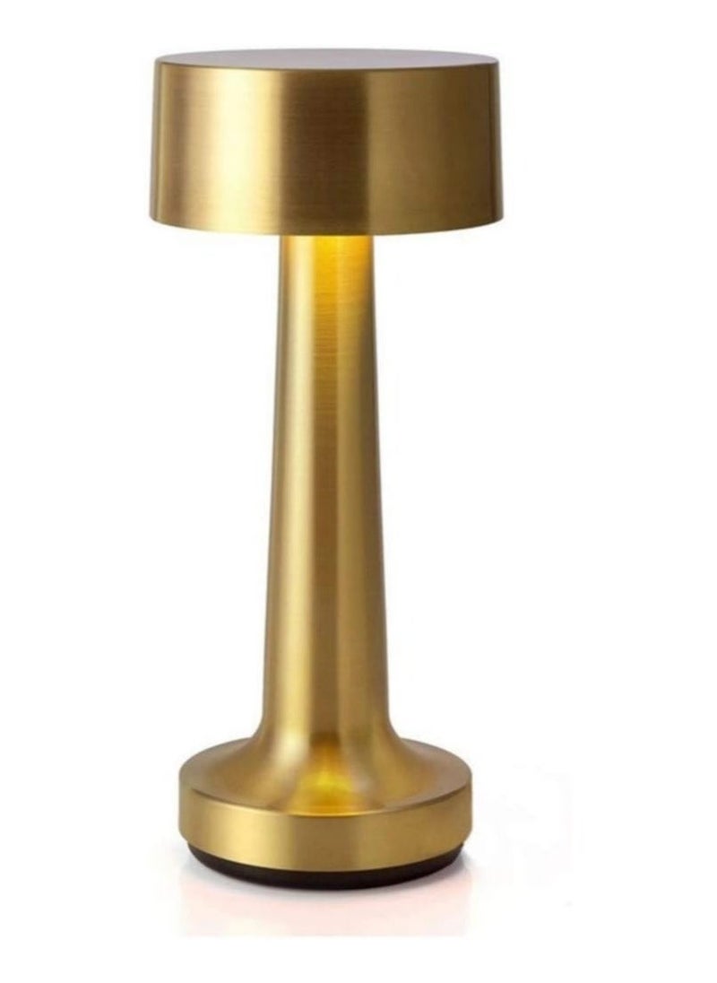 ELTRAZONE Modern Table Lamp Cordless Lighting 3W Dumbbells Style Dimmable Touch Switch LED Rechargeable Wireless Aluminium Desk Lamp for Restaurant Reading Bar Coffee Shop - Image 1