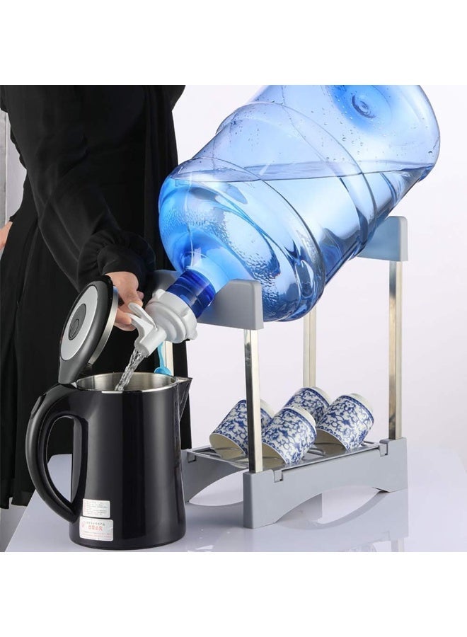 2 canned water bottle distribution valves, water bottle cap and mouth, reusable plastic faucet, 5-gallon water bottle water dispenser, 2 water bottle valves - standard water bottle manual water dispenser - Image 5