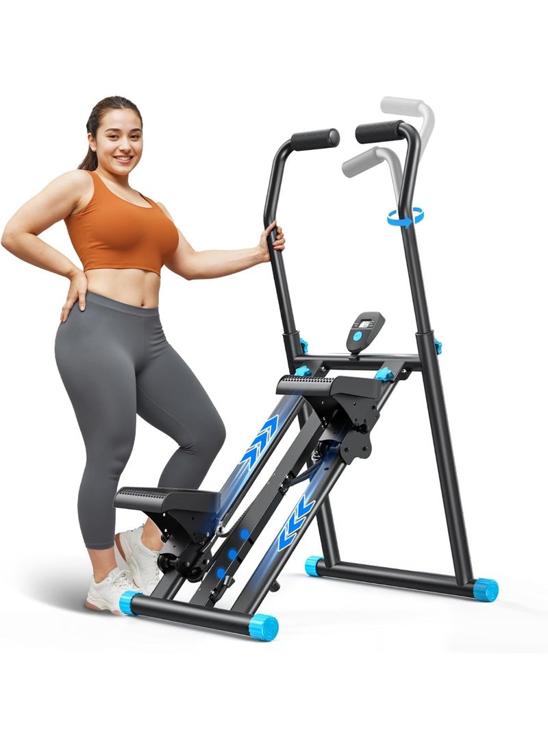 Merach Stair Stepper for Home Exercise,New Version Mini Stepper Climber Machine for Full-Body Stairmaster,Cardio Equipment Climber with Extended Step Range, Adjustable Handlebar&Pedals - Image 1