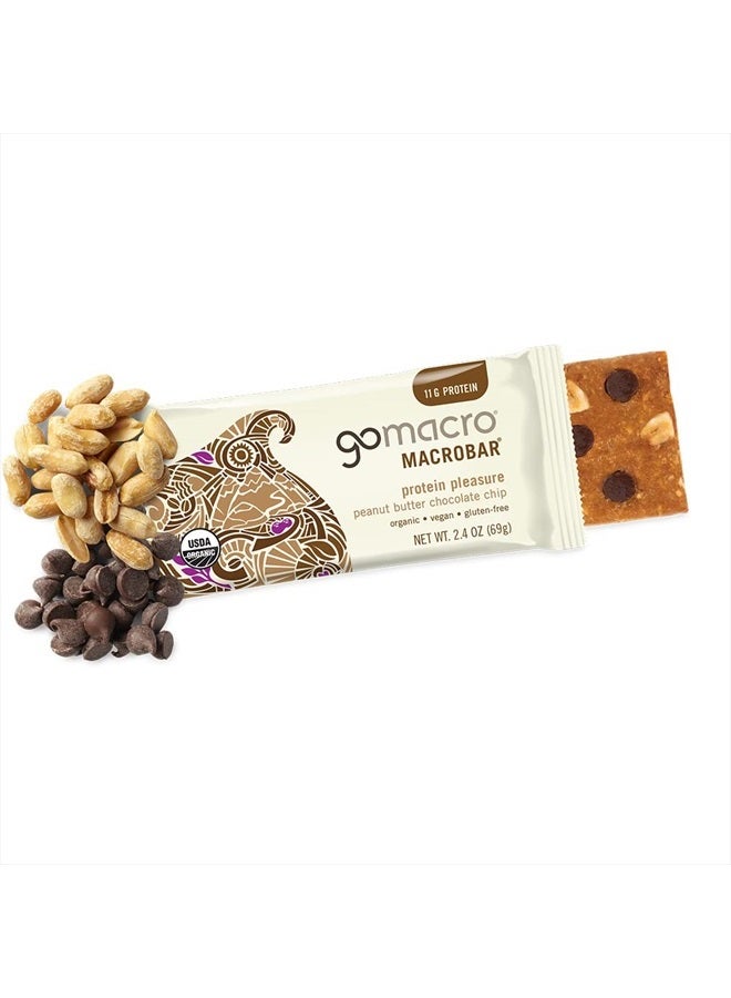 GoMacro MacroBar Organic Vegan Protein Bars - Peanut Butter Chocolate Chip (2.4 Ounce Bars, 12 Count)  - Image 3