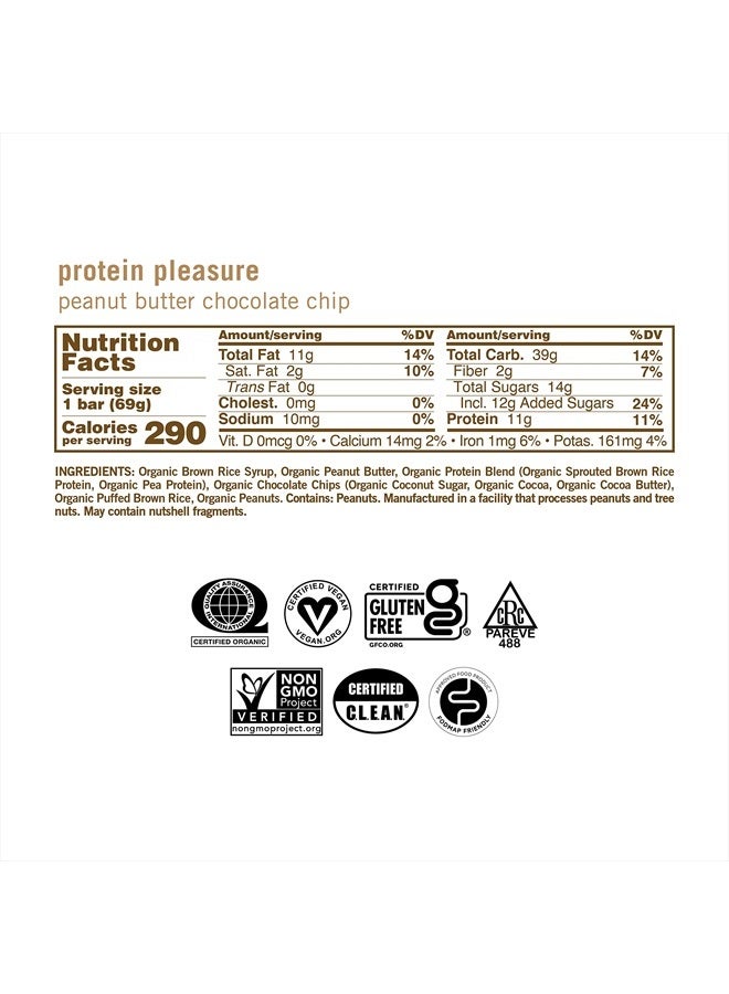 GoMacro MacroBar Organic Vegan Protein Bars - Peanut Butter Chocolate Chip (2.4 Ounce Bars, 12 Count)  - Image 4