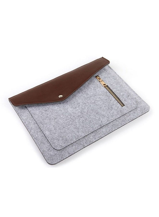 15-Inch Laptop Bag For Macbook Light Grey - Image 5