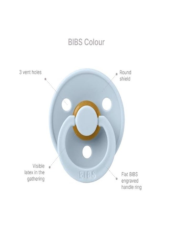 BIBS Colour Pacifier with Symmetrical Nipple| Natural Rubber Baby Pacifier | Set of 4 BPA-Free Soothers | Made in Denmark | Cloud Mix | Size 6-18 Months - Image 4