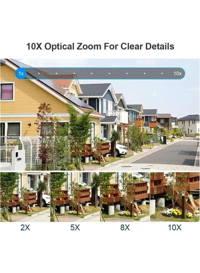 JAJEEK 4K Dual HD Lens Outdoor Security Camera for Home – Solar-Powered IP CCTV with SIM Internet Support (SIM Required), Mobile App Control, Motion Detection, Full-Color Night Vision, Built-In Microphone & Speaker, Waterproof, 64GB SD Card Included - Image 4